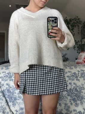 PacSun Black & White Gingham Skort